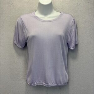 GEORGIA ALICE Knit Top Shirt Womens XS Purple‎ Crew Neck Short Sleeve T- Shirt